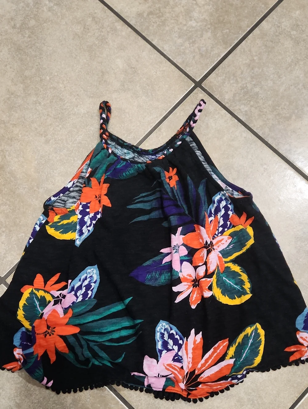 Old Navy Bundle Of 5 Mixed Girls Floral & Solid Summer Tops